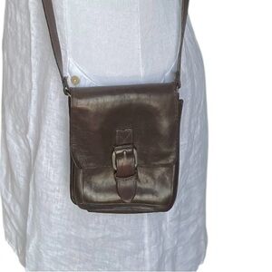 Vintage Aldo Small Brown Leather Crossbody Bag